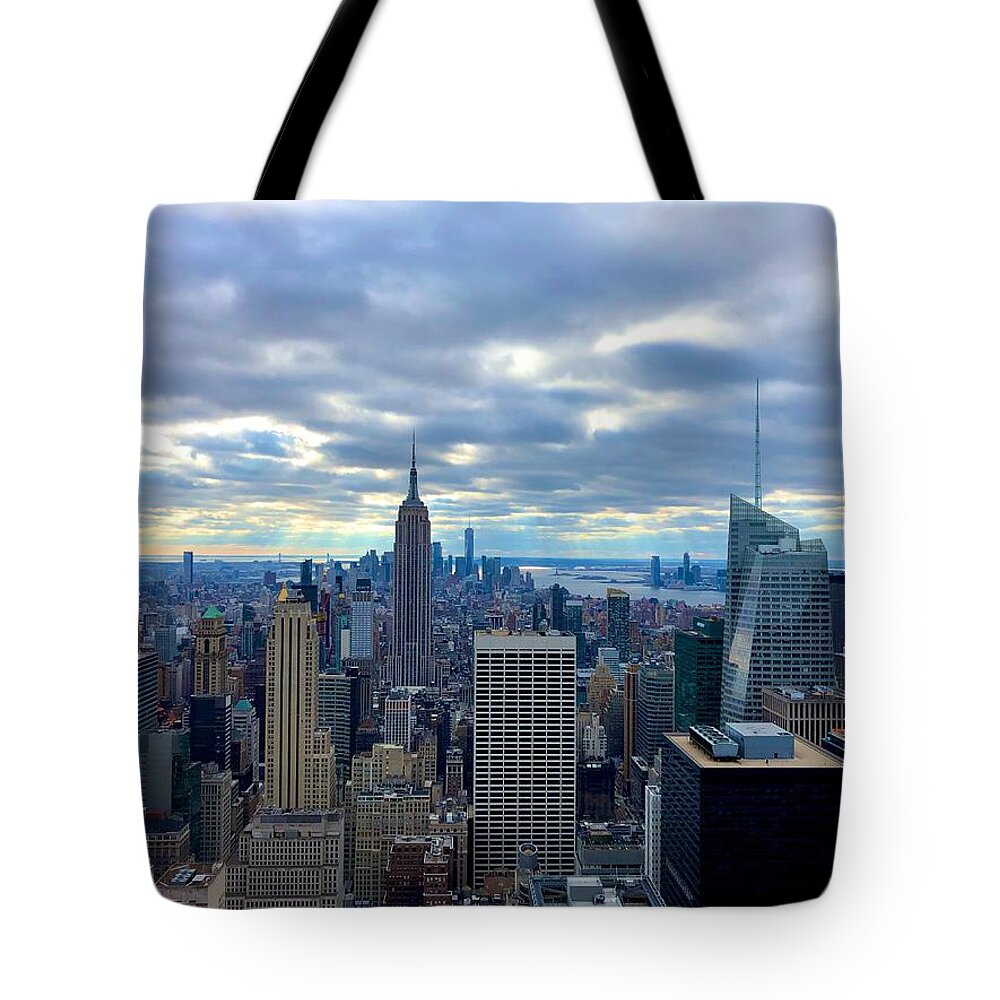 Empire State Building Tote Bag featuring the photograph Empire State by Chris Montcalmo