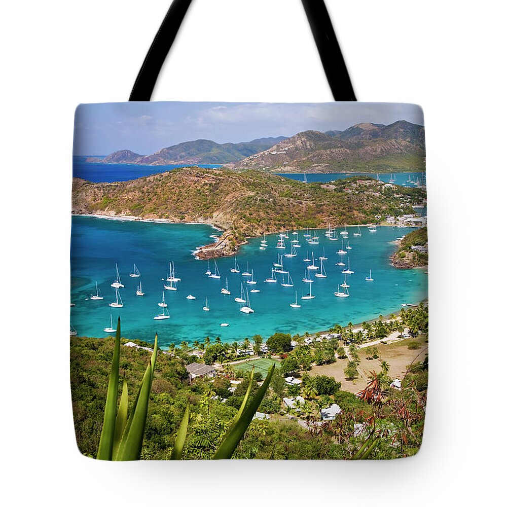 Water's Edge Tote Bag featuring the photograph English Harbour, Antigua by Cworthy