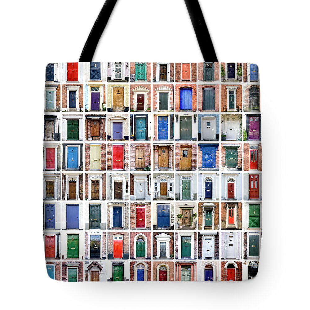 Icon Set Tote Bag featuring the photograph English Shire Doors by Peteraustin