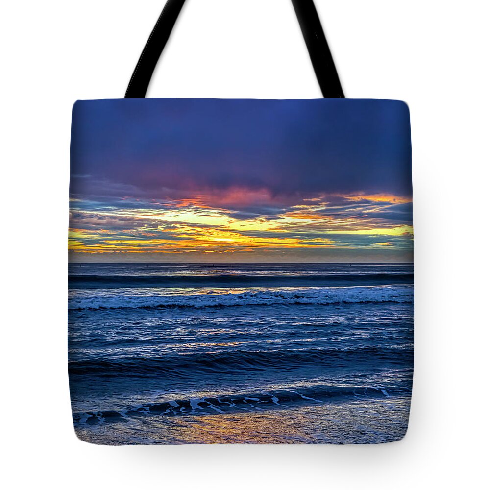 Sunset Tote Bag featuring the photograph Entering The Blue Hour by Gene Parks