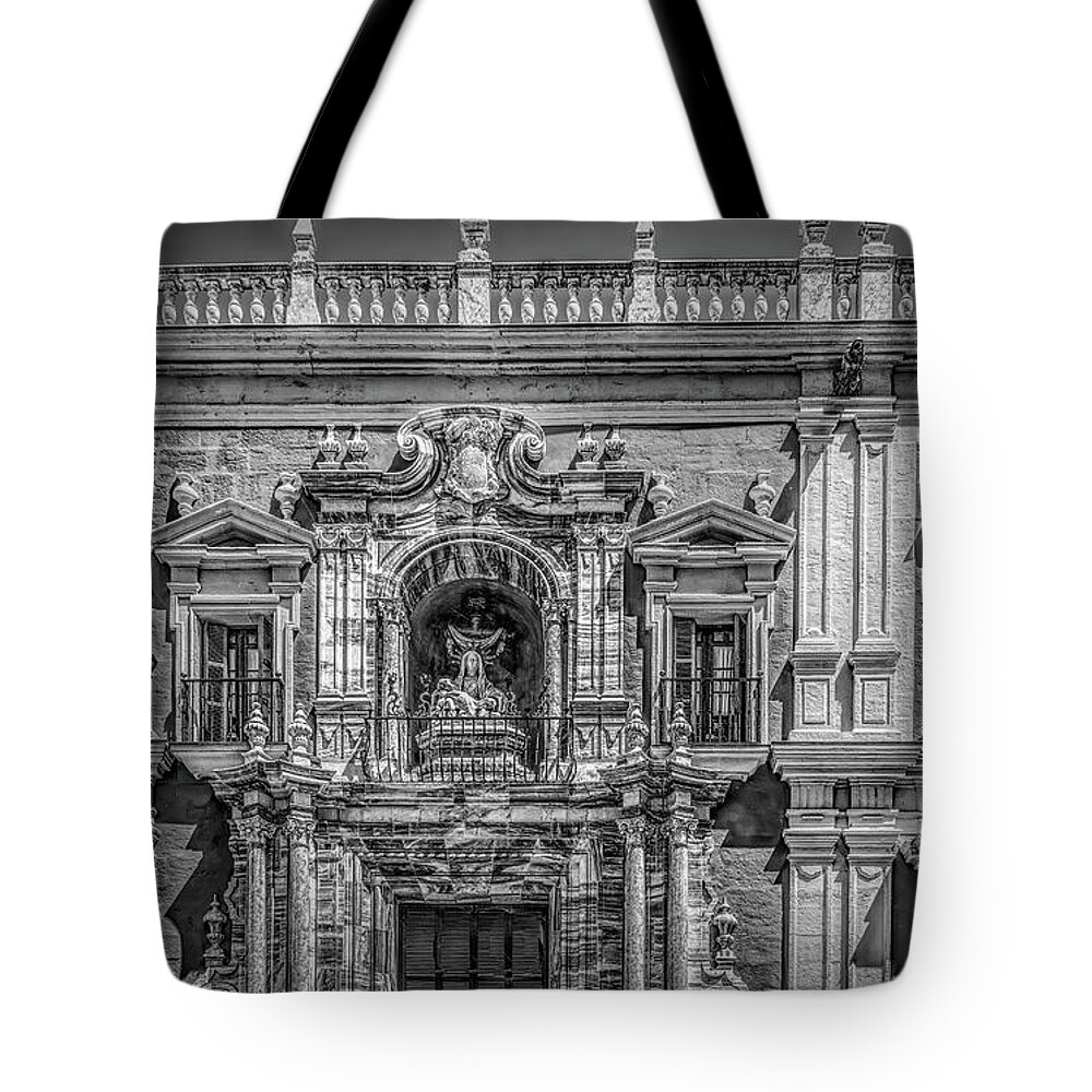 Malaga Tote Bag featuring the photograph Episcopal Palace of Malaga, Spain by Marcy Wielfaert