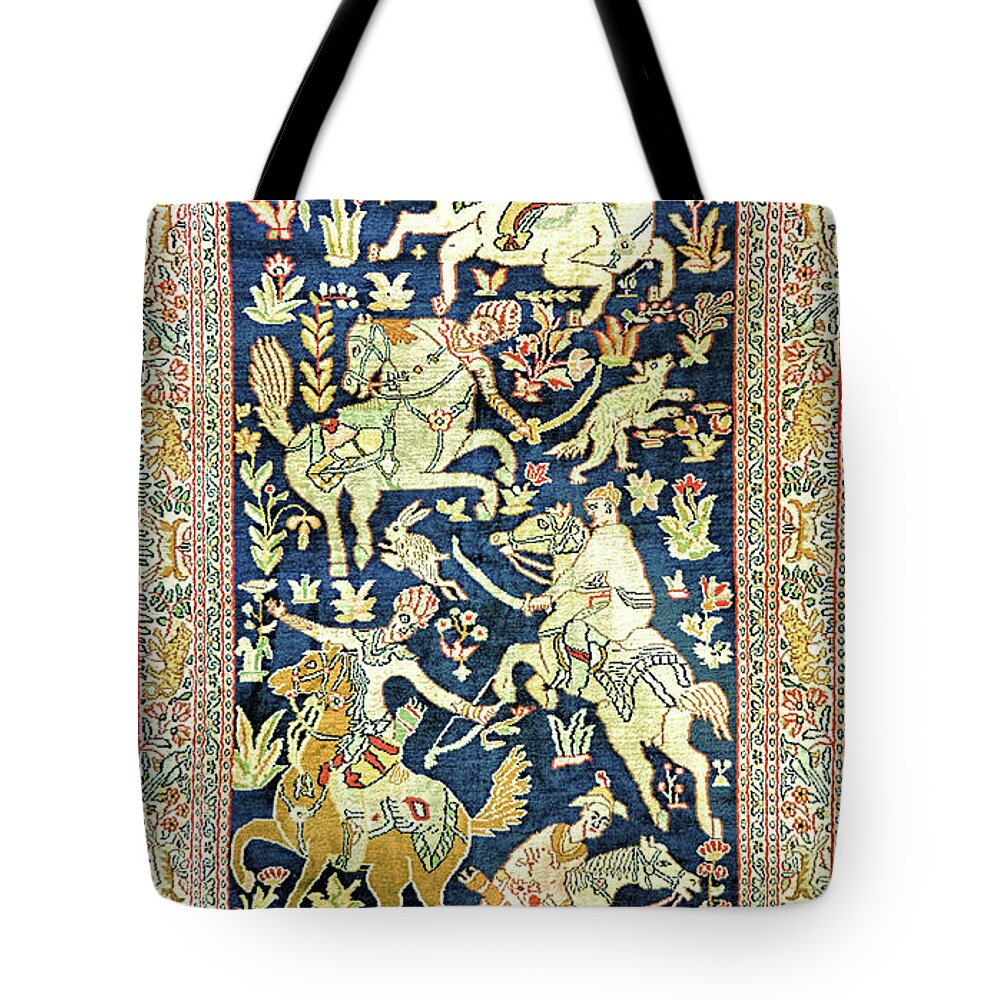 Area Tote Bag featuring the photograph Equine Tapestry by Dressage Design