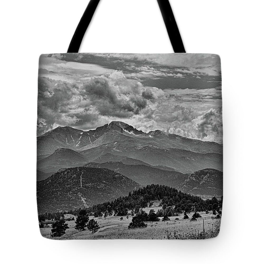 Estes Park Tote Bag featuring the photograph Estes Park From Glen Haven 5 by Robert Meyers-Lussier