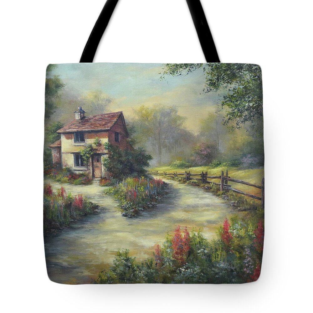 European Cottage Tote Bag featuring the photograph European Cottage II by Lynne Pittard