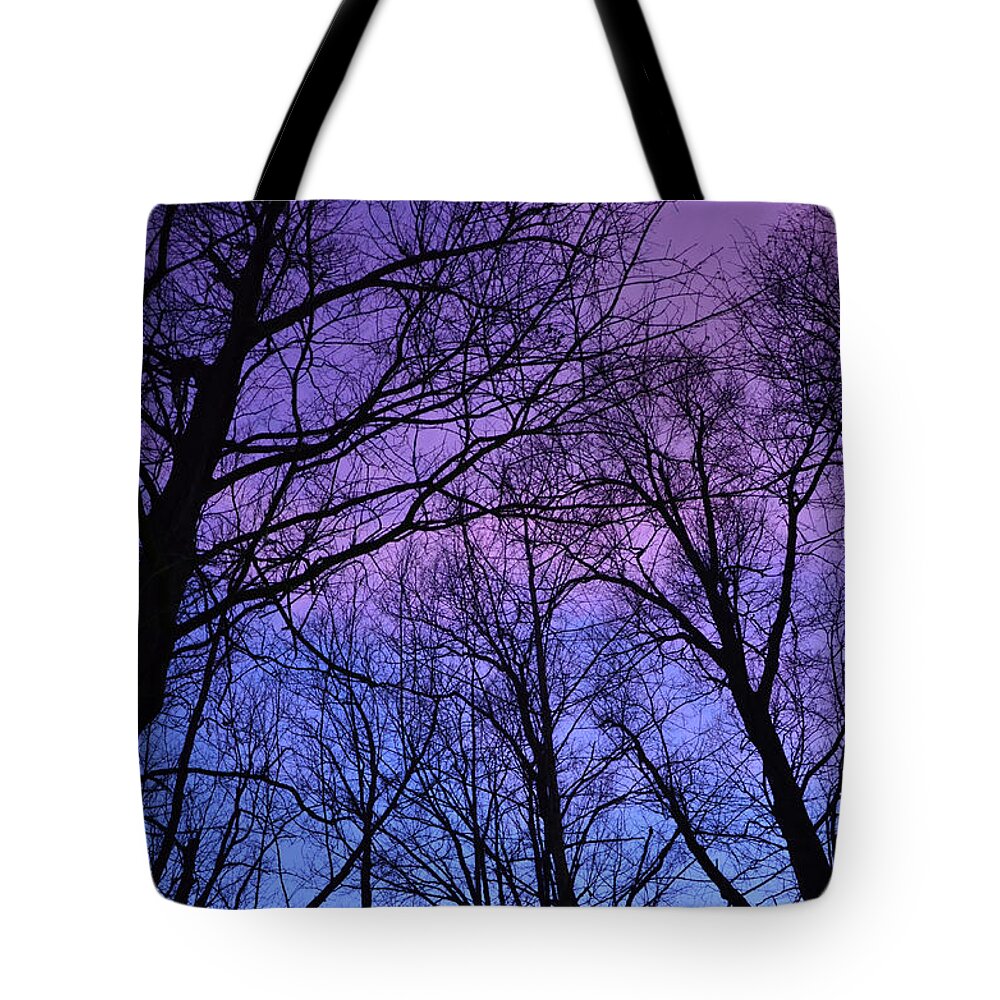 Evening Tote Bag featuring the photograph Evening Sky no filter by Michael Frank