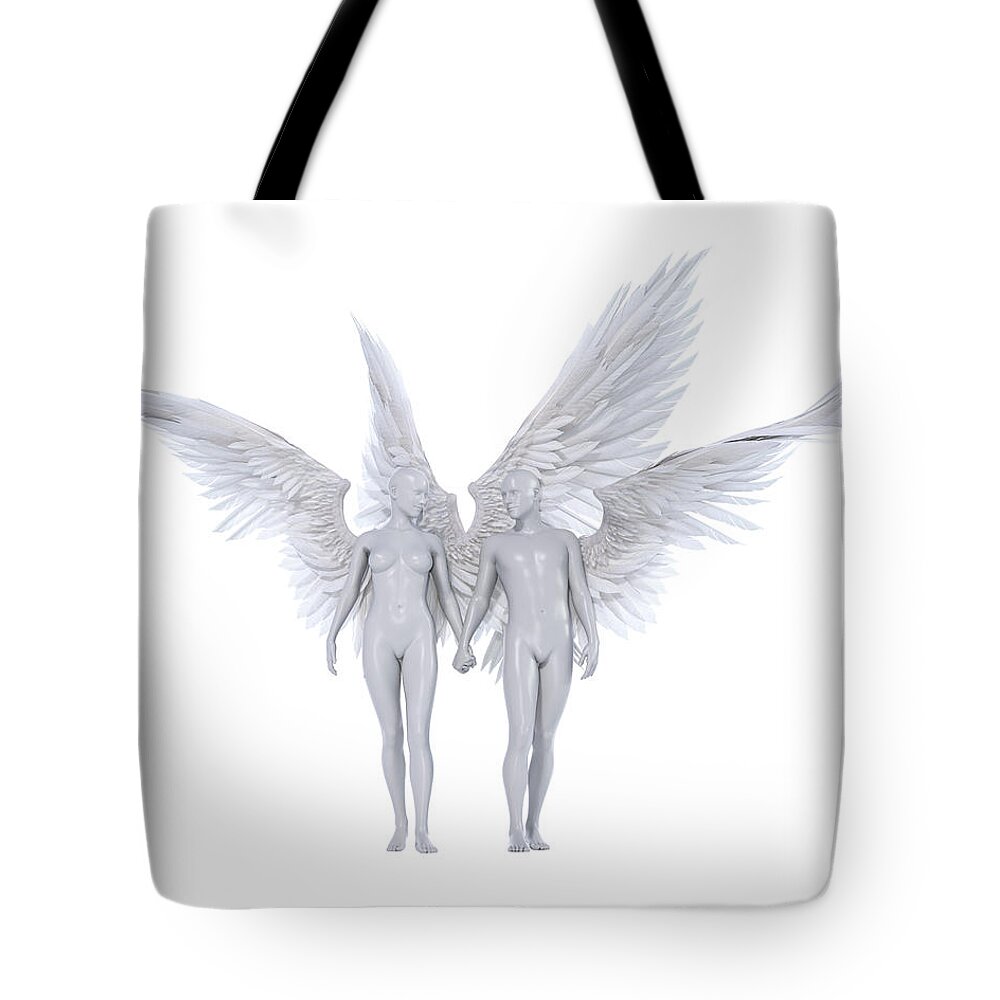 Angel Tote Bag featuring the digital art Everlast by Betsy Knapp