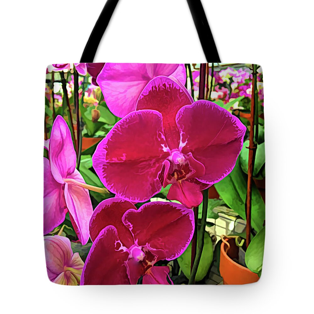 Orchid Flower Tote Bag featuring the photograph Beautiful Exotic Orchid Artwork 01 by Carlos Diaz