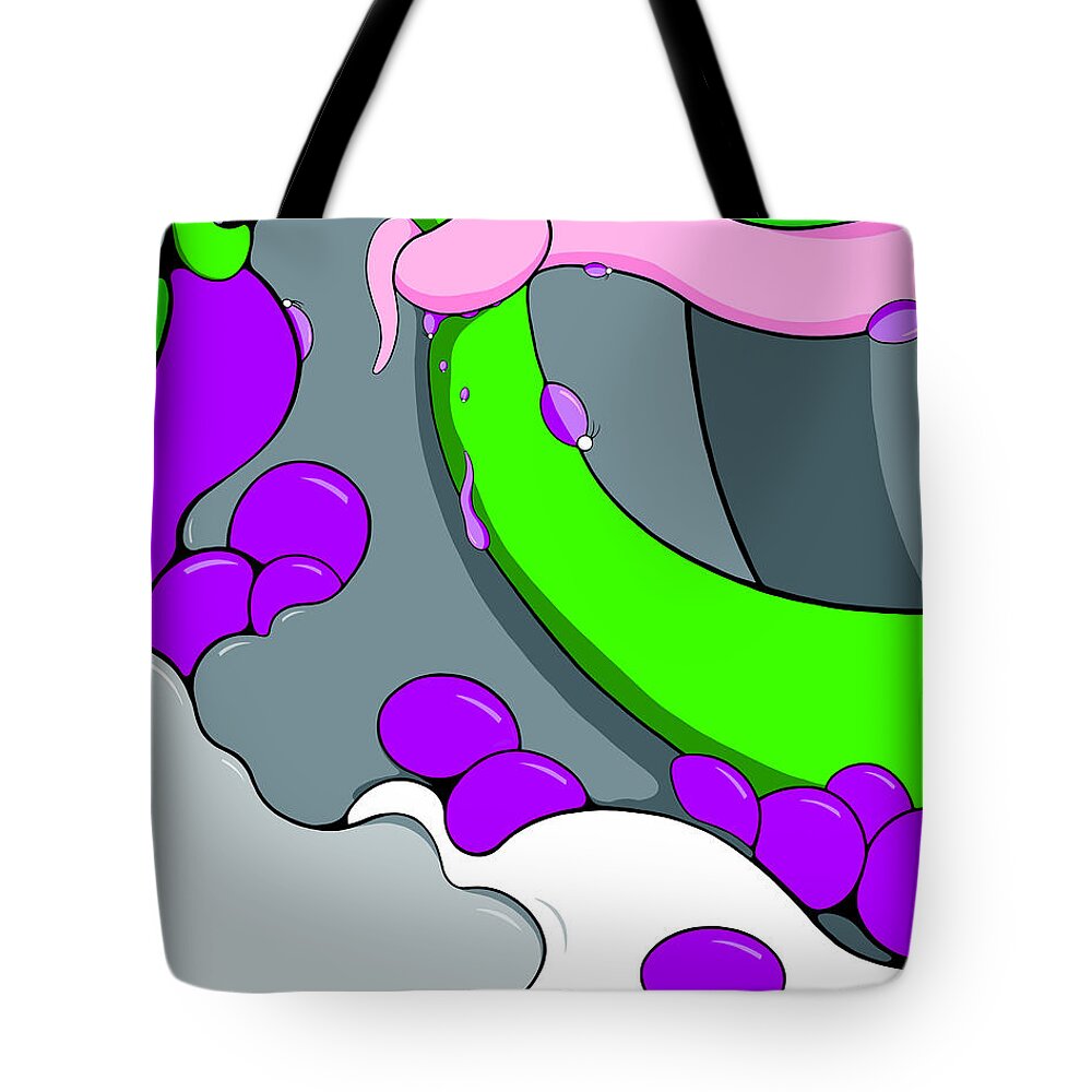 Vines Tote Bag featuring the drawing Extracted by Craig Tilley