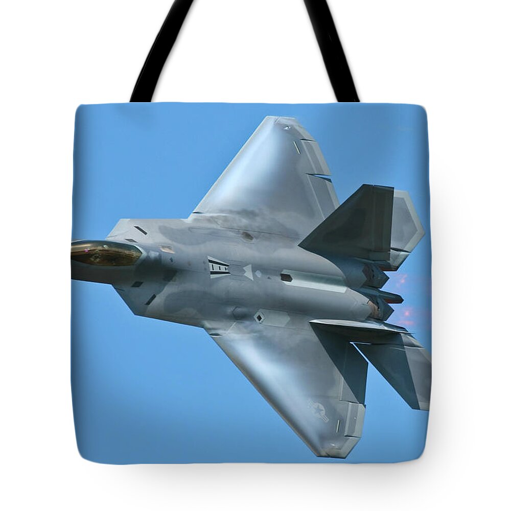 F22 Raptor Tote Bag featuring the photograph F22 Raptor by Greg Smith