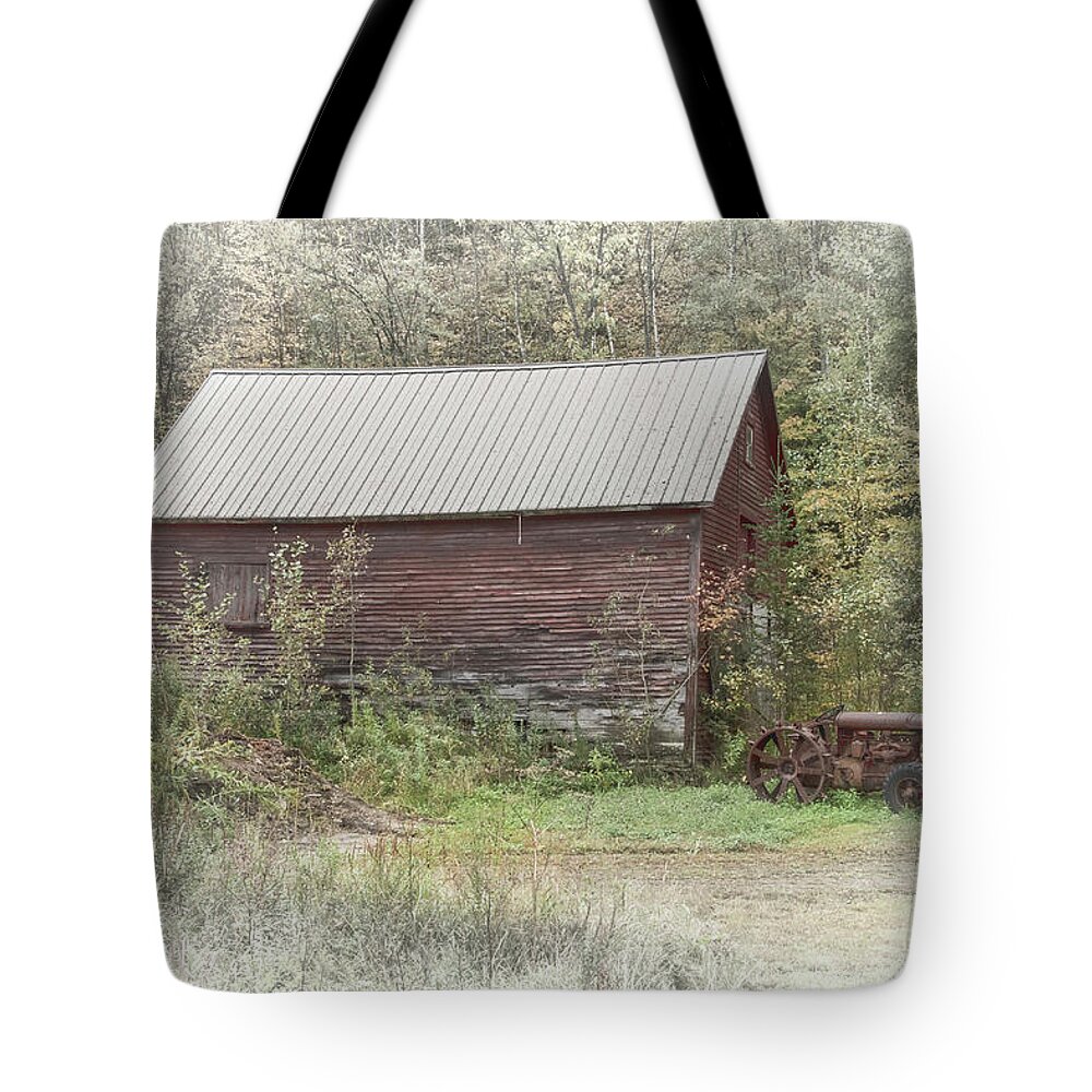 Barn Tote Bag featuring the photograph Faded Memories by Cathy Kovarik