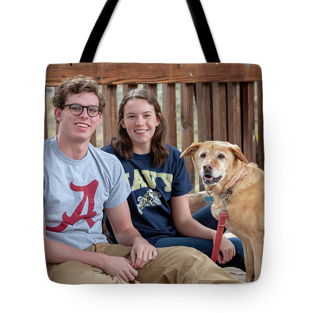Family Tote Bag featuring the photograph Family Dog by Farol Tomson