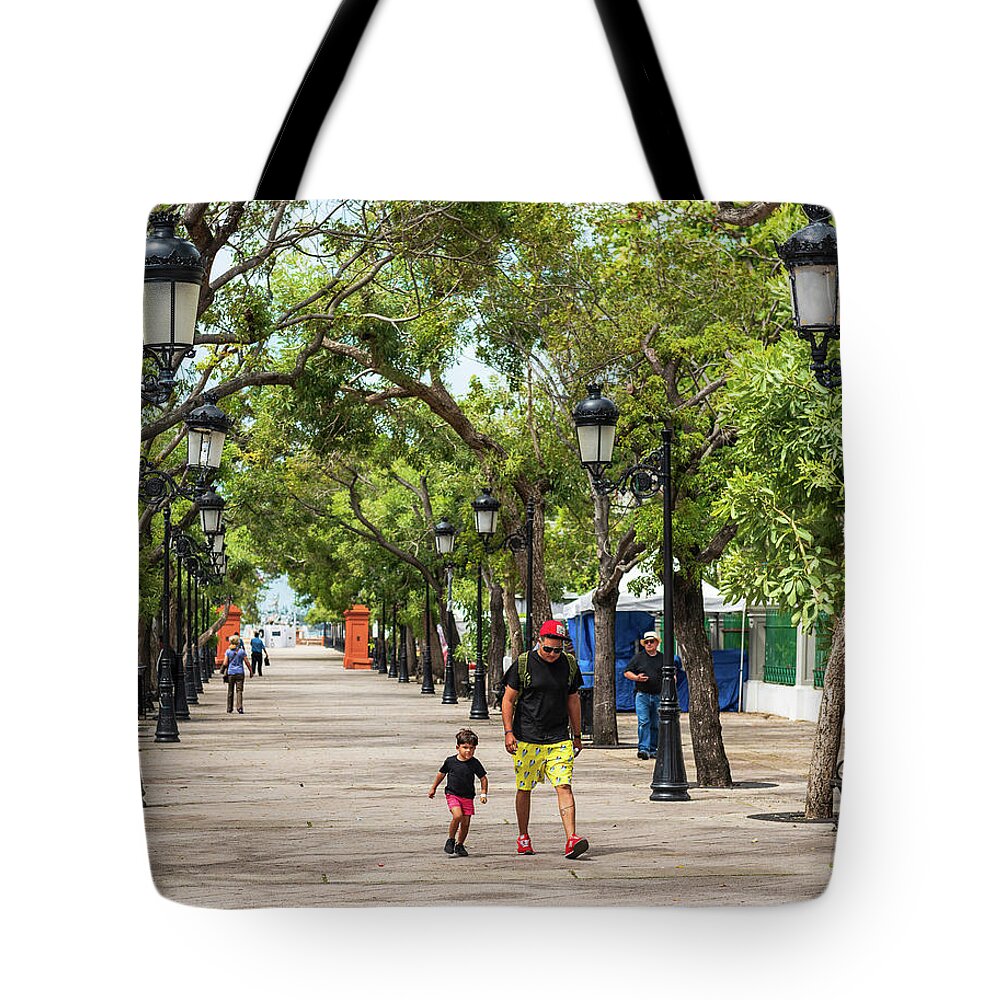 Caribbean Tote Bag featuring the photograph Father and Son by Sandra Foyt