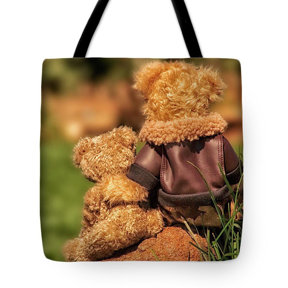 Bear Tote Bag featuring the photograph Fatherhood - The Bearfoot Society by Doreen Erhardt