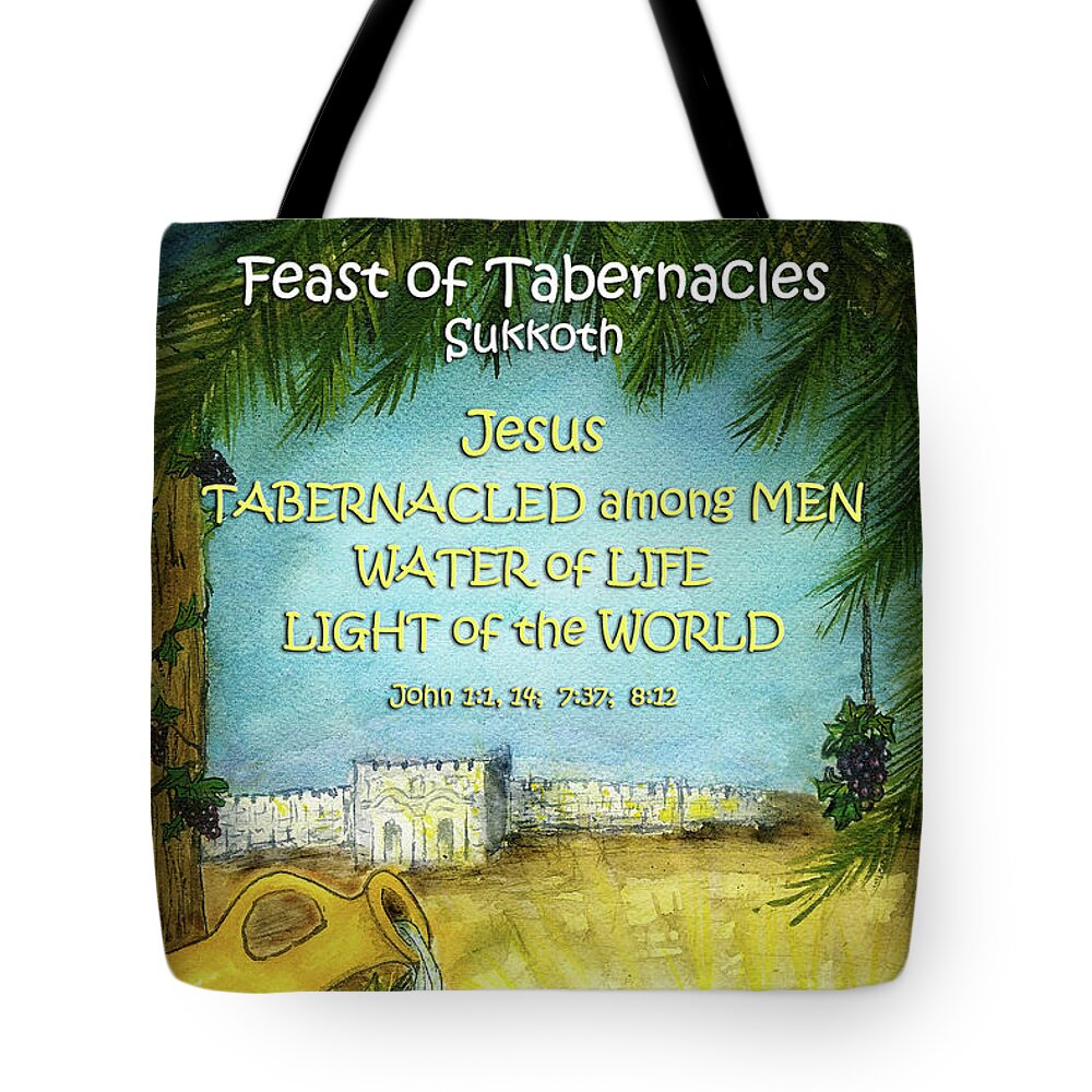 Feast Of Tabernacles Tote Bag featuring the digital art Feast of Tabernacles by Janis Lee Colon