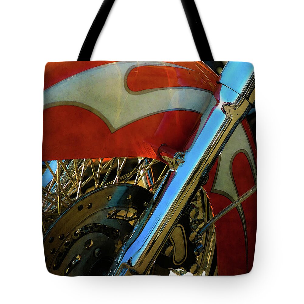 Home Décor Tote Bag featuring the photograph Fender and Spokes 5838 DP_2 by Steven Ward