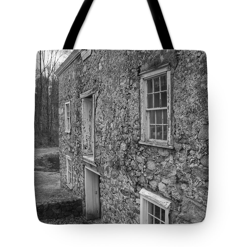 Waterloo Village Tote Bag featuring the photograph Fieldstone Workshop - Waterloo Village by Christopher Lotito