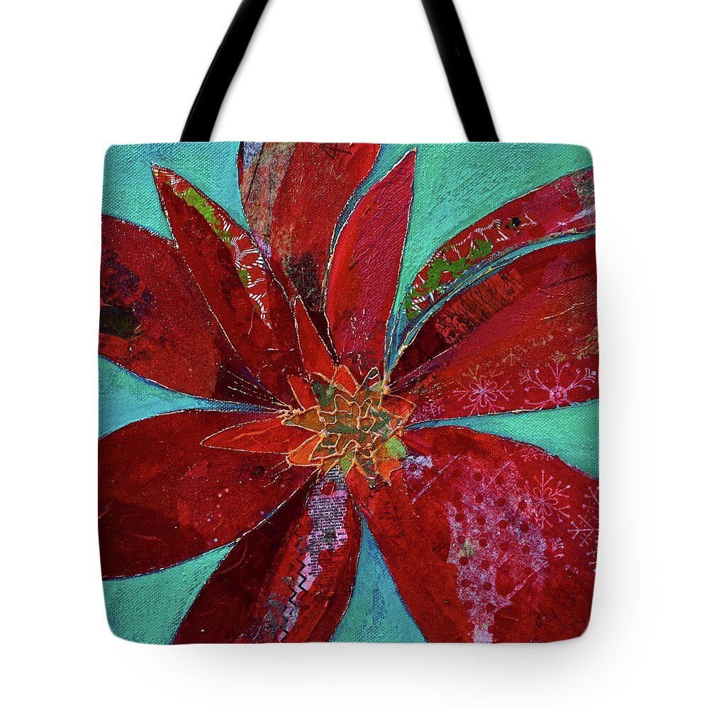 Bromeliad Tote Bag featuring the painting Fiery Bromeliad I by Shadia Derbyshire