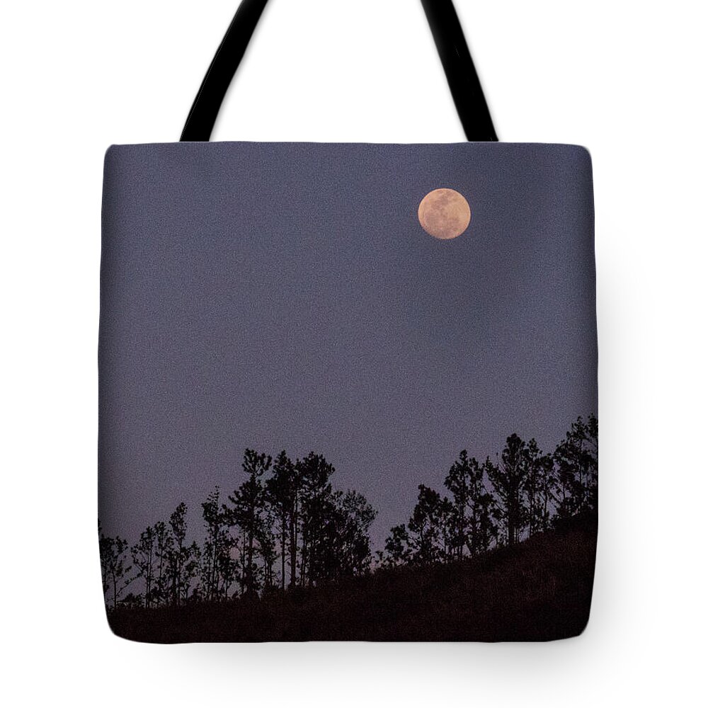 Sunset Tote Bag featuring the photograph Full Moon Over Fiji by Leslie Struxness