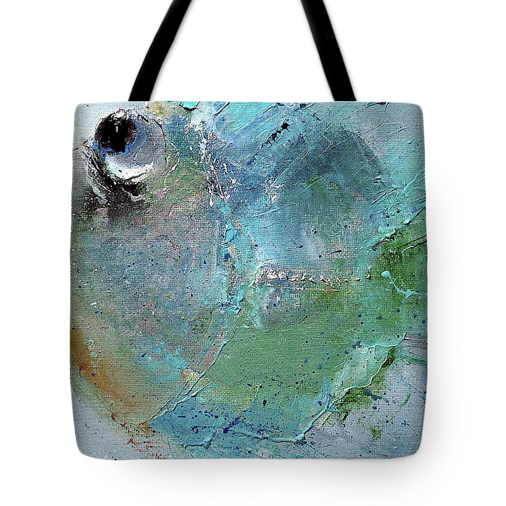 Russian Artists New Wave Tote Bag featuring the painting Fish-Ka 3 by Igor Medvedev