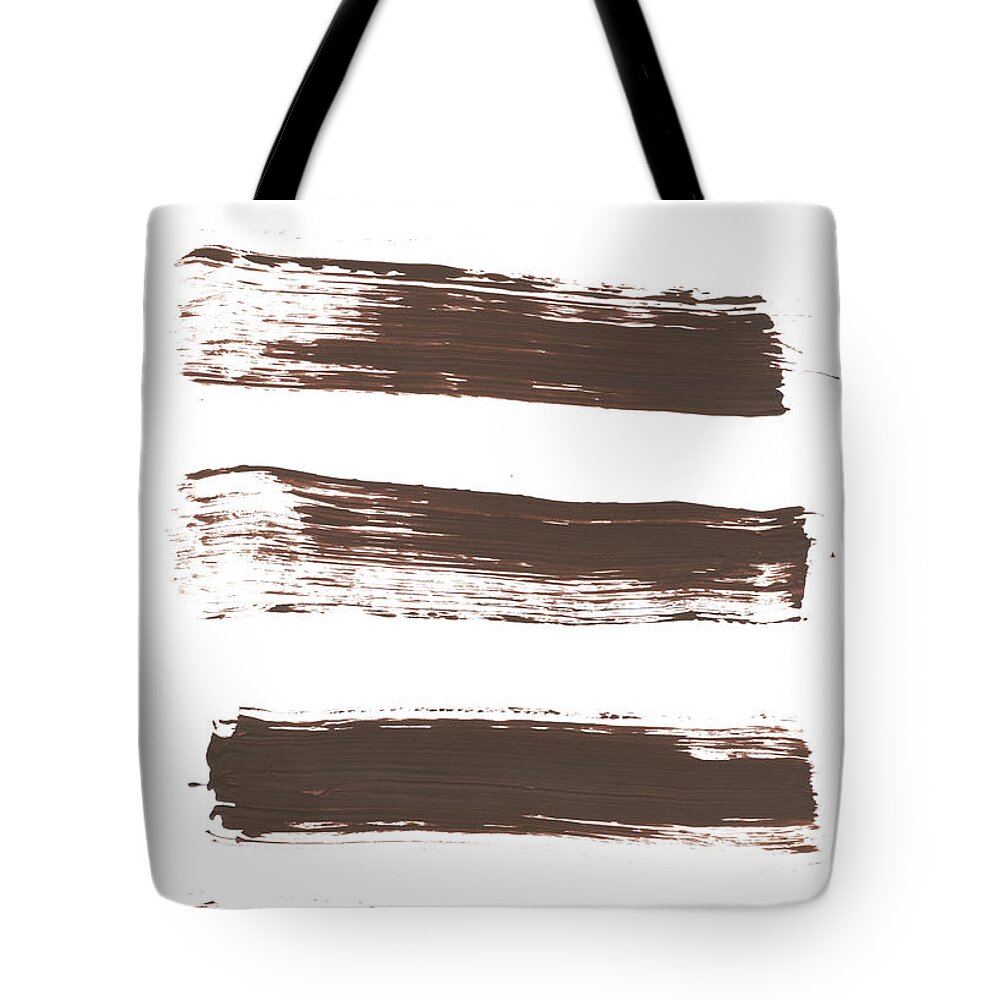 Textured Tote Bag featuring the photograph Five Tan Streaks Of Paint by Kevinruss