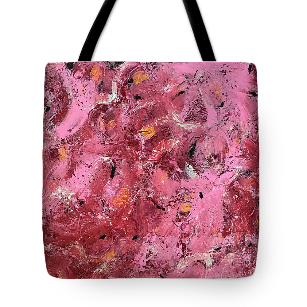 Flower Tote Bag featuring the painting Fleur d automne by Medge Jaspan