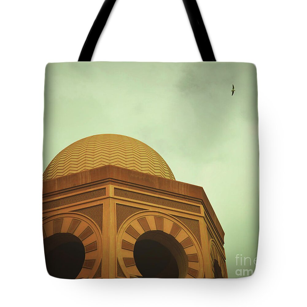 Seagull Tote Bag featuring the photograph Flight over Doha by Yavor Mihaylov