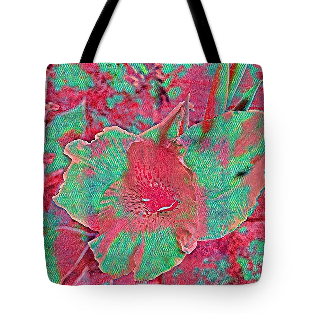 Florals Tote Bag featuring the mixed media Floral beauty by Steven Wills