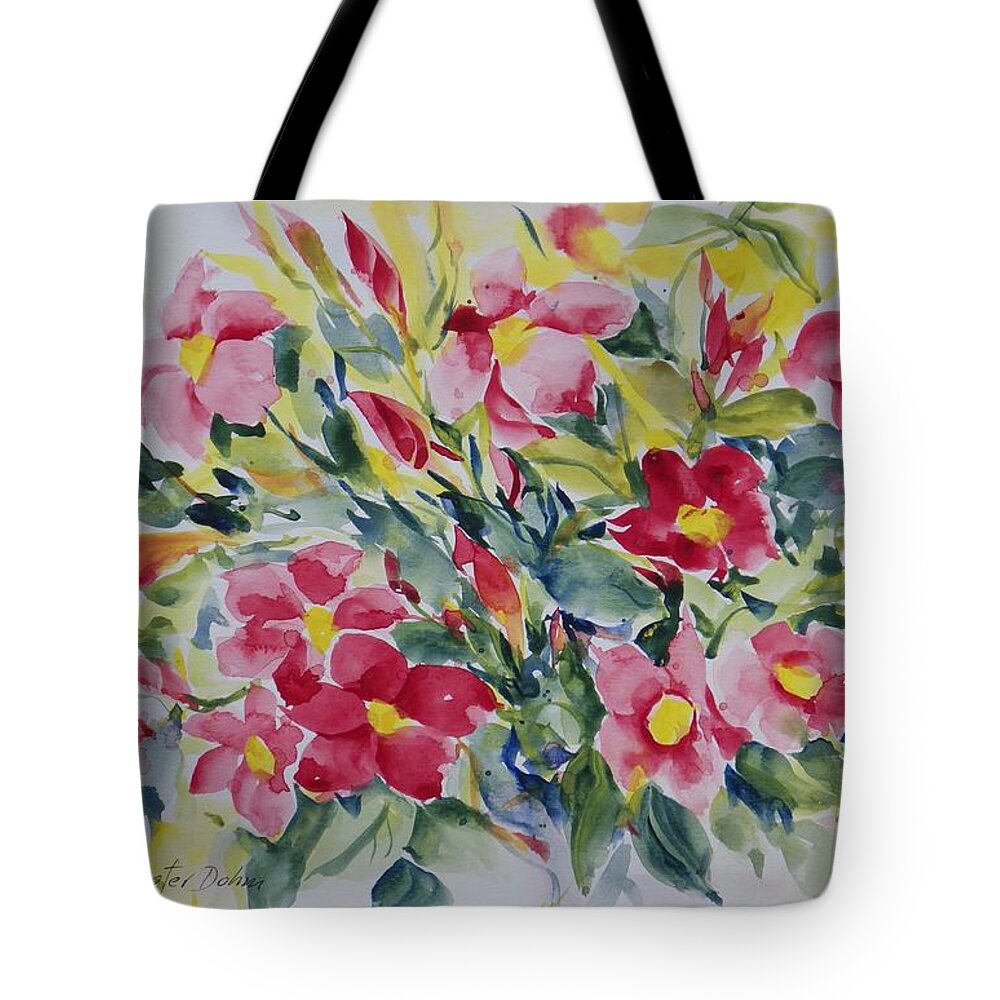 Flowers Tote Bag featuring the painting Floral I by Ingrid Dohm