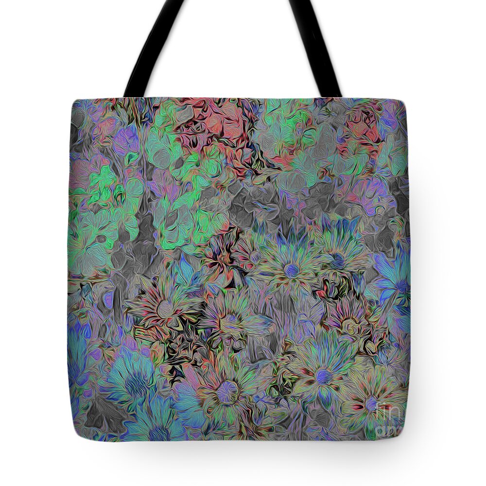 Nag005415 Tote Bag featuring the digital art Floral Love by Edmund Nagele FRPS