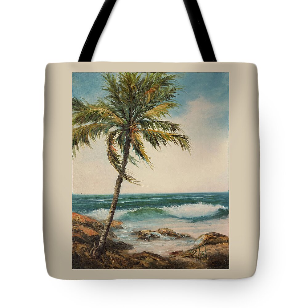 Beach Tote Bag featuring the painting Florida is my home by Lynne Pittard