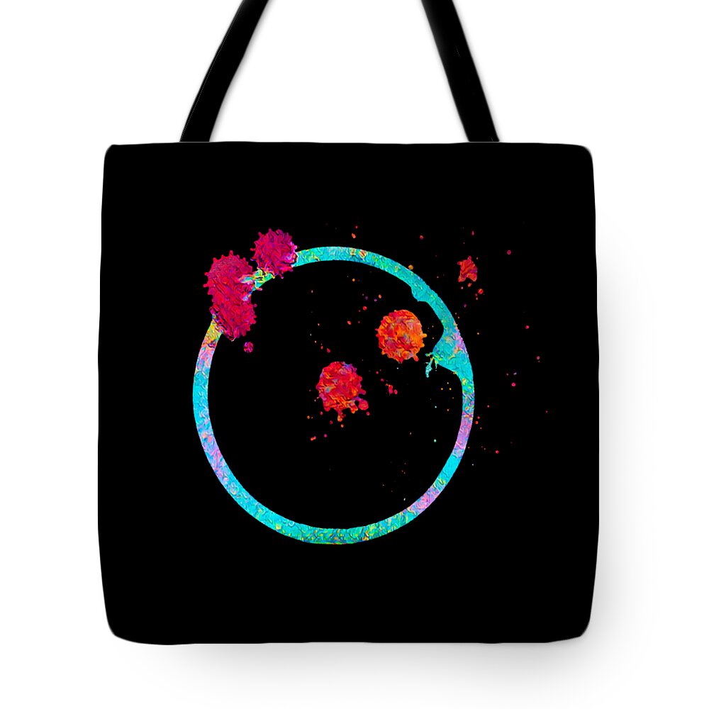 Flower Ball Crazy Tote Bag featuring the digital art Flower Ball Crazy by Kandy Hurley