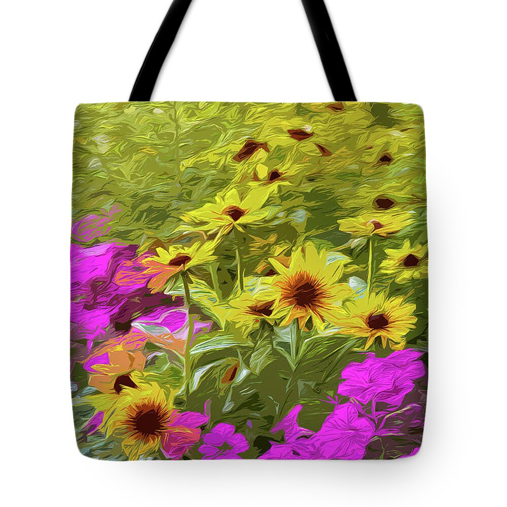 Plants Tote Bag featuring the digital art Flower bed by Garden Gate magazine