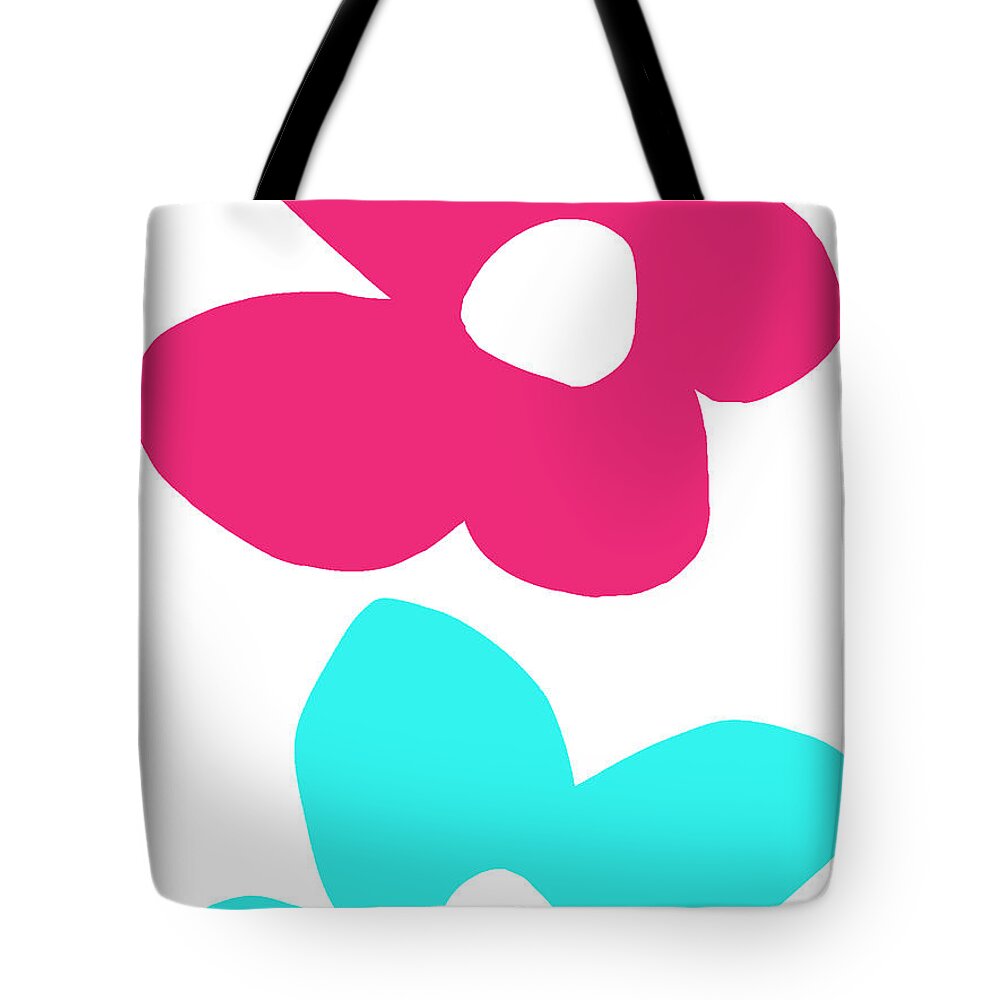Flower Tote Bag featuring the digital art Flower Power 7- Art by Linda Woods by Linda Woods