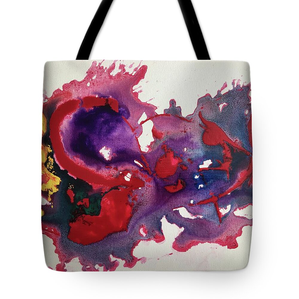  Tote Bag featuring the painting Flowing Art by Kate by Lew Hagood