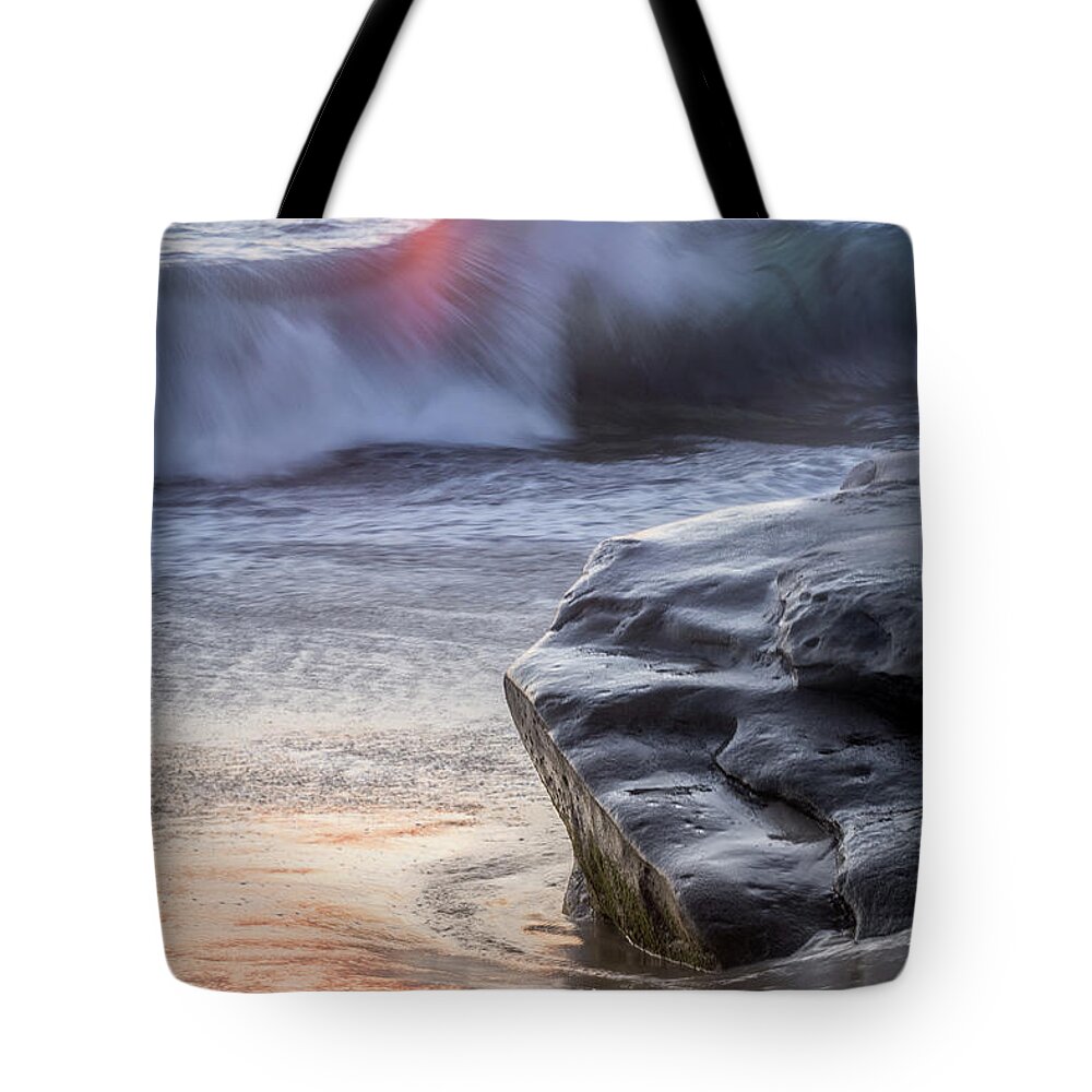 Beach Tote Bag featuring the photograph Flowing Kelp by Aaron Burrows