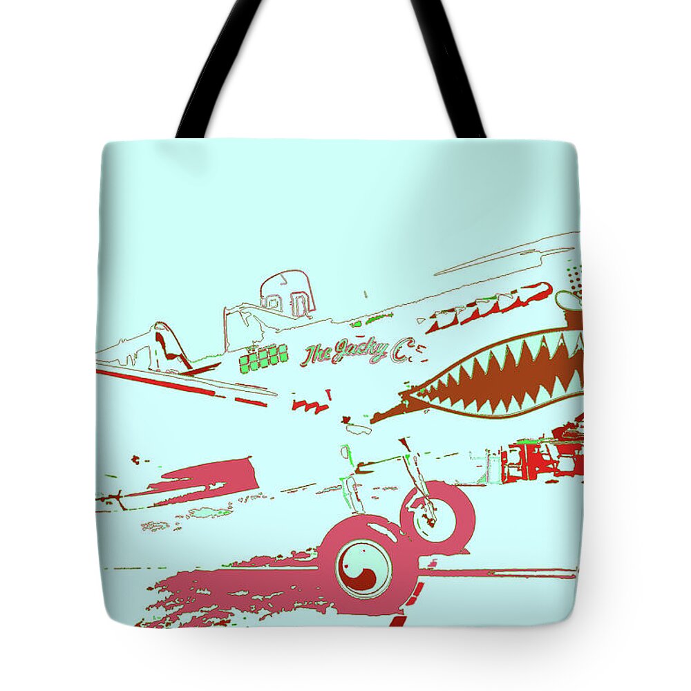 Flying tiger 4 Tote Bag by Chris Taggart - Pixels