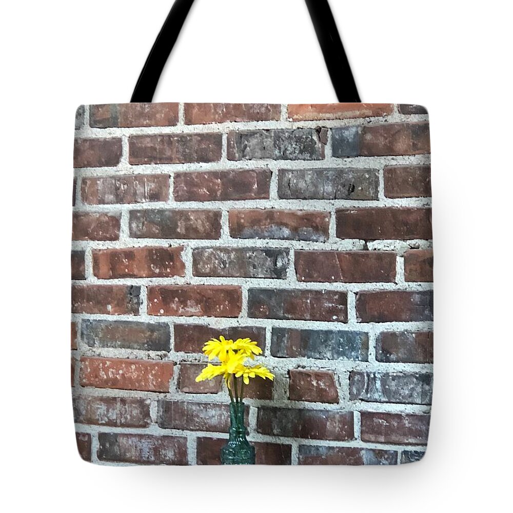 Floral Tote Bag featuring the photograph Follow the Yellow Brick Road by Carol Riddle