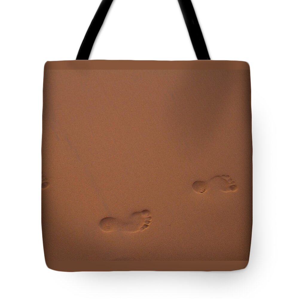 Barbados Tote Bag featuring the photograph Foot prints in sand by Stuart Manning