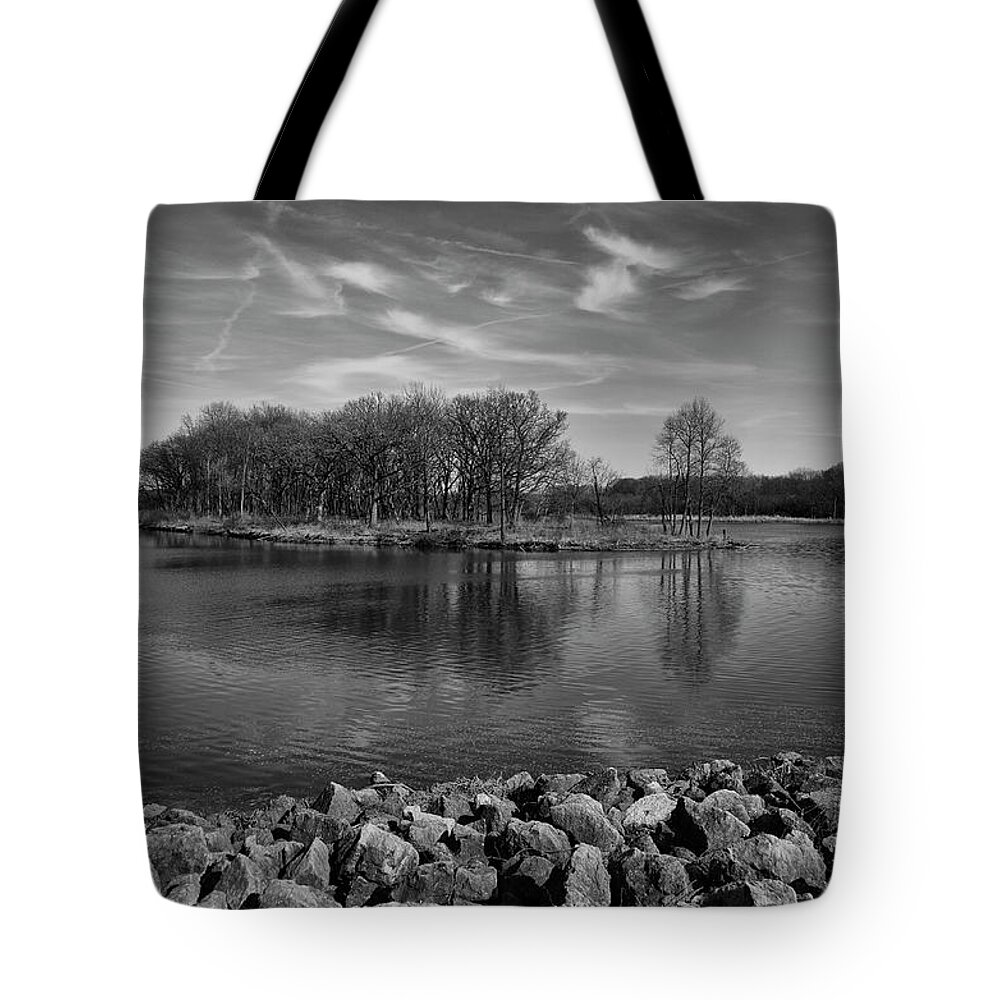 Winterpacht Tote Bag featuring the photograph Forest Island by Miguel Winterpacht