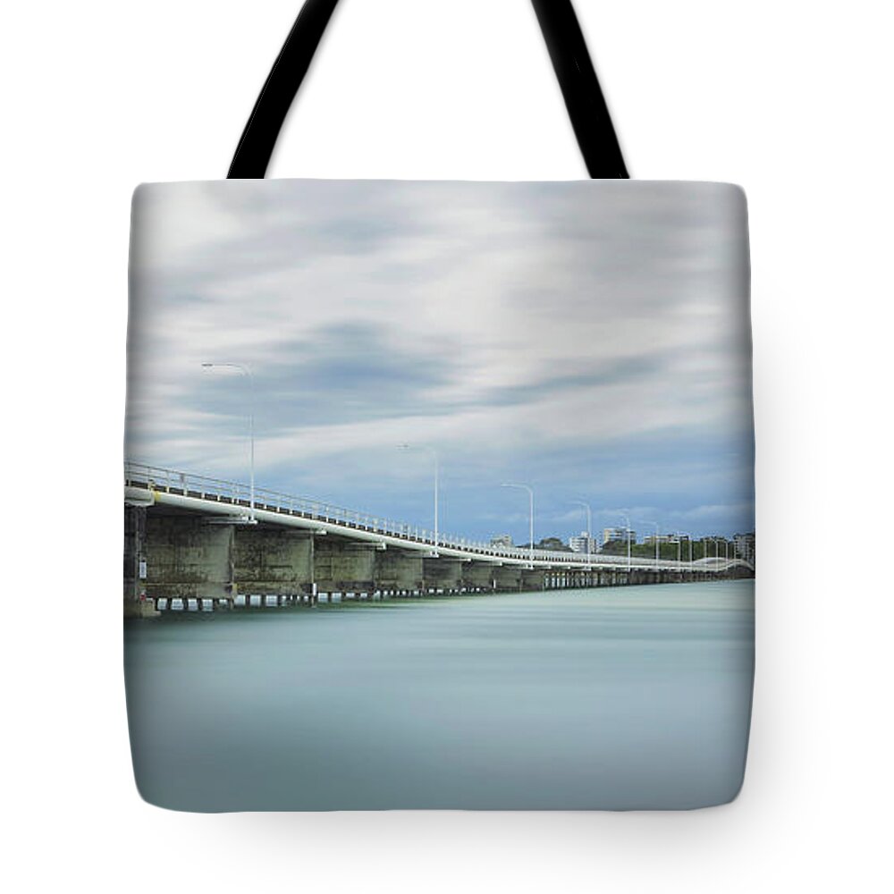 Forster Bridge Tote Bag featuring the digital art Forster Bridge 77654 by Kevin Chippindall