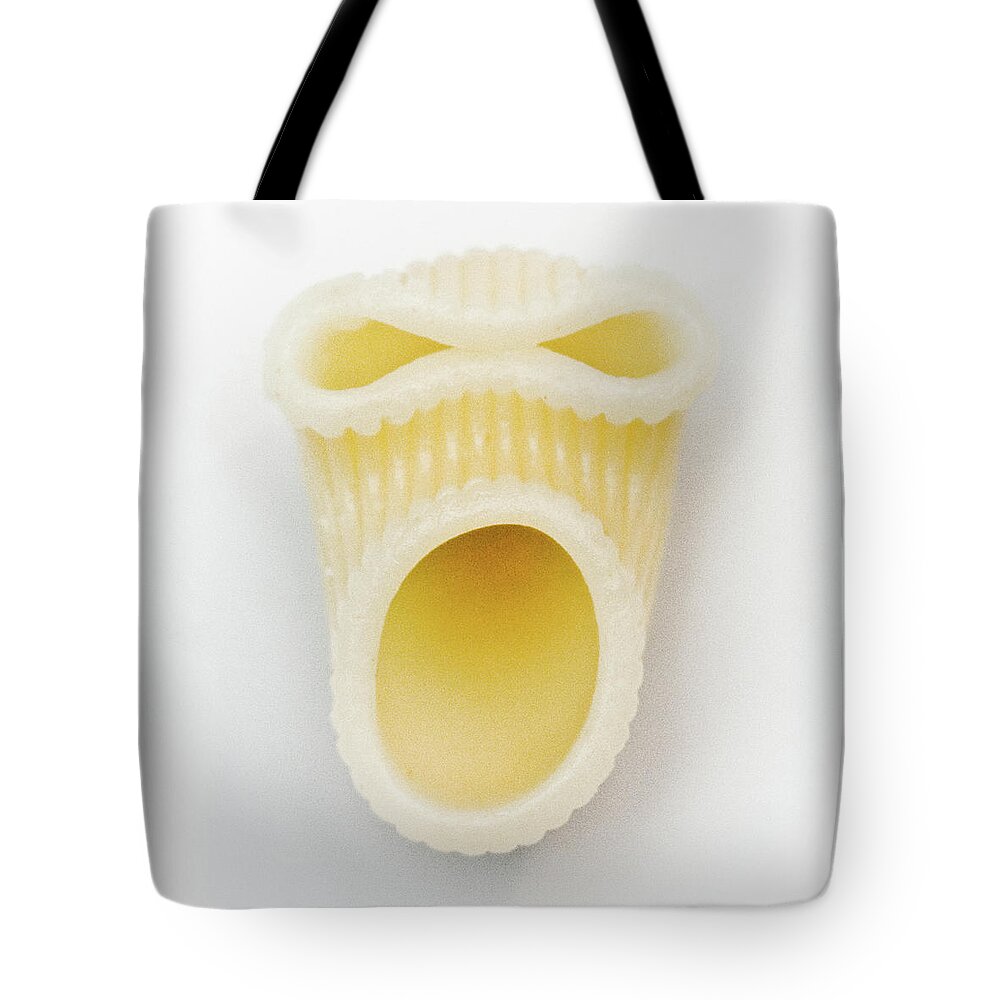 White Background Tote Bag featuring the photograph Found Faces-noodle by Grant Hamilton