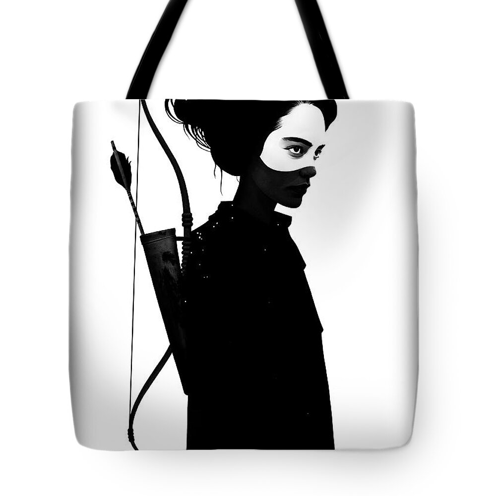 Girl Tote Bag featuring the digital art Four Of Hearts by Ruben Ireland
