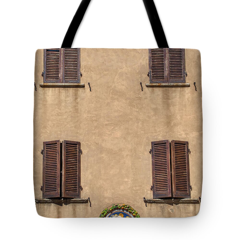 Florence Tote Bag featuring the photograph Four Windows of Florence by David Letts