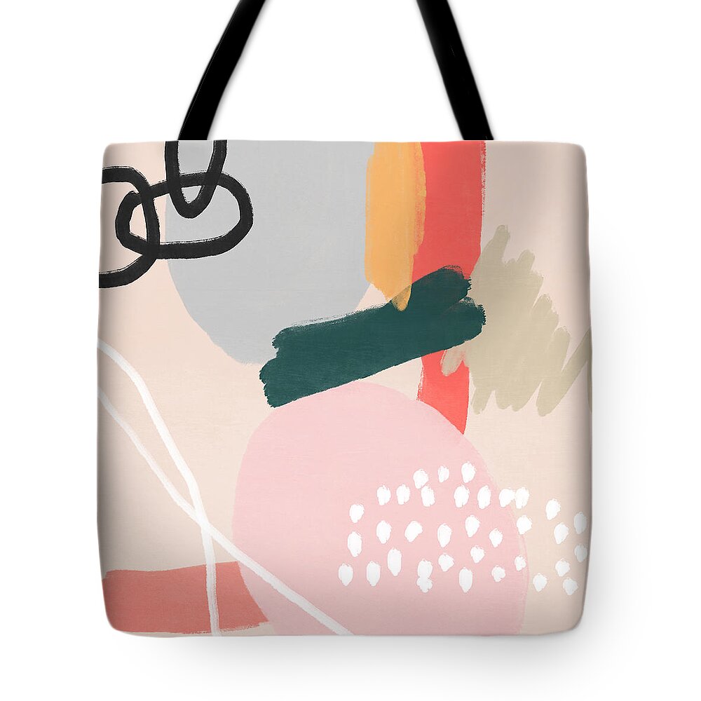 Modern Tote Bag featuring the mixed media Fragments 3- Art by Linda Woods by Linda Woods