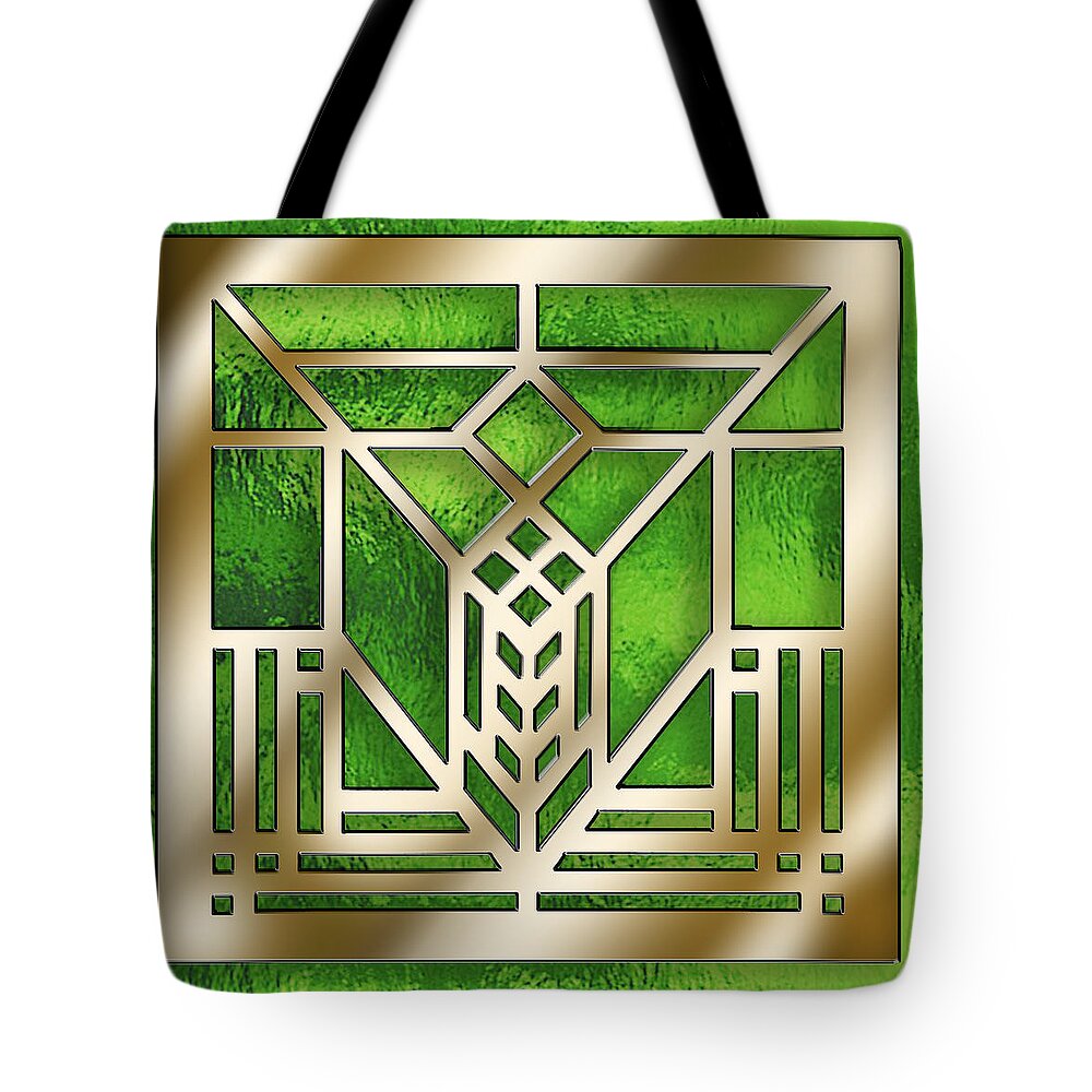 Frank Lloyd Wright Design 2 Tote Bag featuring the digital art Frank Lloyd Wright Design 2 by Chuck Staley