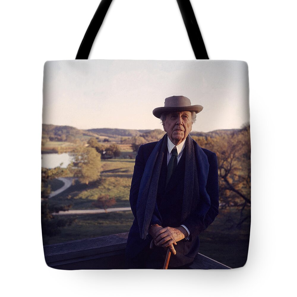 Architect Tote Bag featuring the photograph Frank Lloyd Wright by Tom Hollyman
