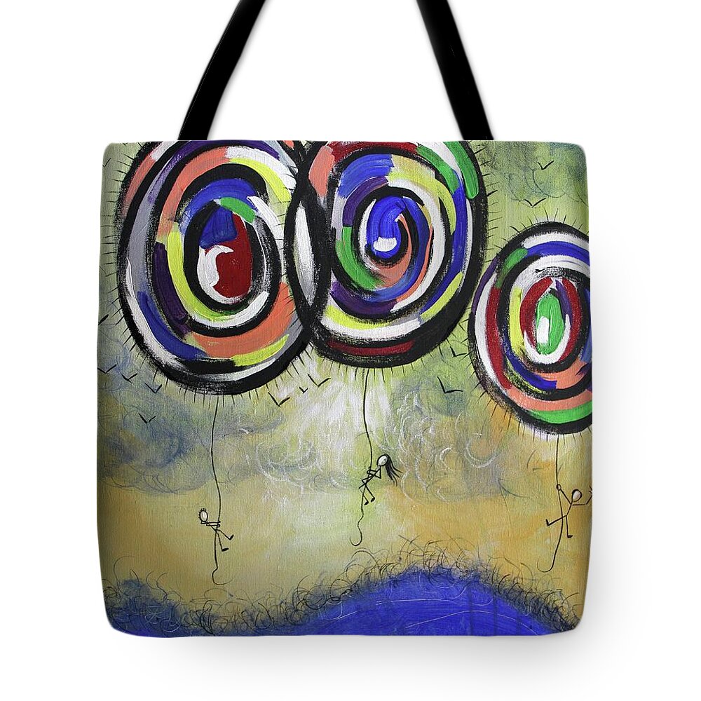 Abstract Tote Bag featuring the painting Free 2 Corinthians 3-17 by Anthony Falbo