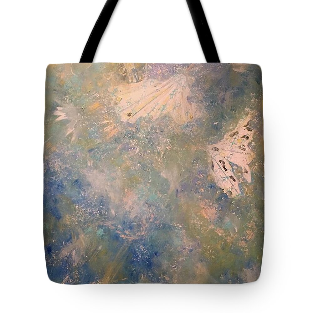 Abstract Painting Tote Bag featuring the painting Free Falling by Jacqui Hawk