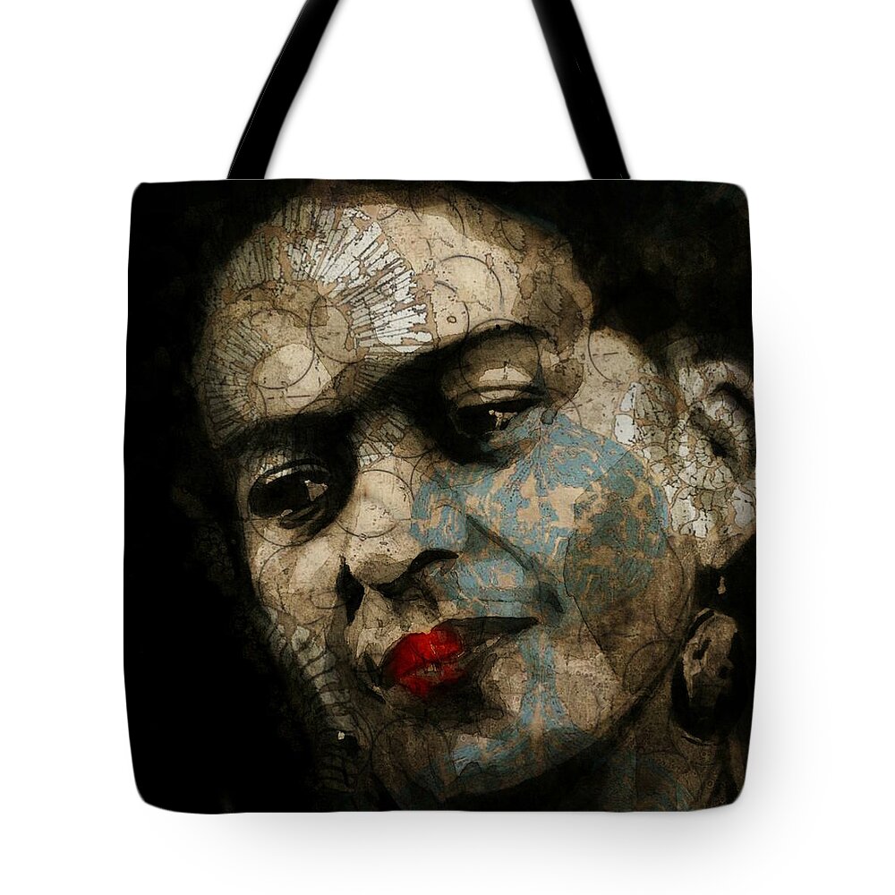 Frida Kahlo Photo Tote Bag featuring the mixed media Frida Kahlo - Retro by Paul Lovering
