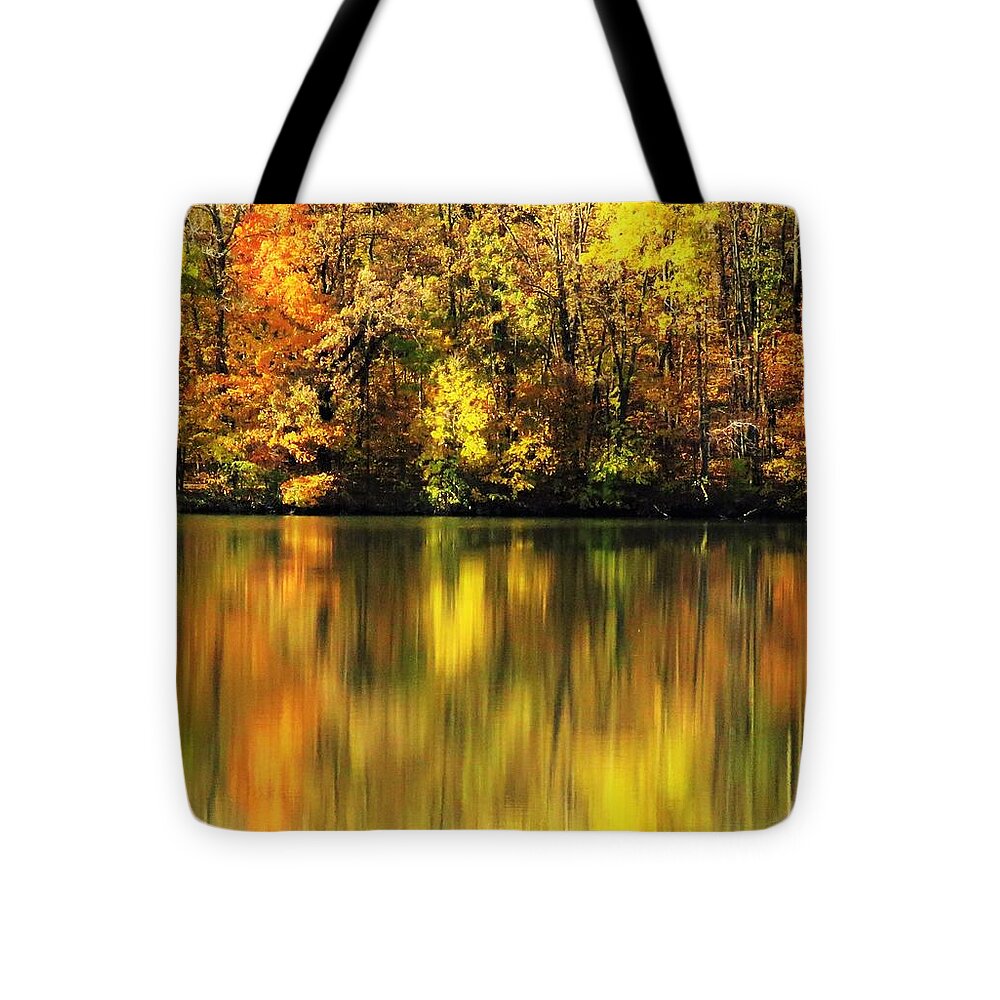 Lakes Tote Bag featuring the photograph Frog Hollow Lake Reflections by Lori Frisch